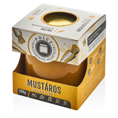 Creamy mustard sauce with beef