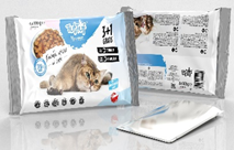 Tuf Tuf kawałki dla kota w sosie 4x100g (2x z łososiem, 2x z pstrągiem)